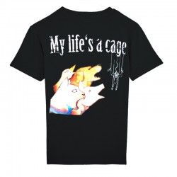 T-SHIRT ENFANT - My LIFE'S A CAGE - NOIR Dos
