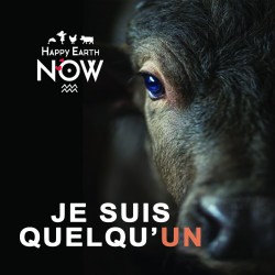 Autocollant Happy Earth NOW - "Je suis quelqu'un" - Vache