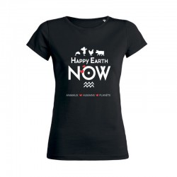 T-SHIRT FEMME "HAPPY EARTH NOW" -