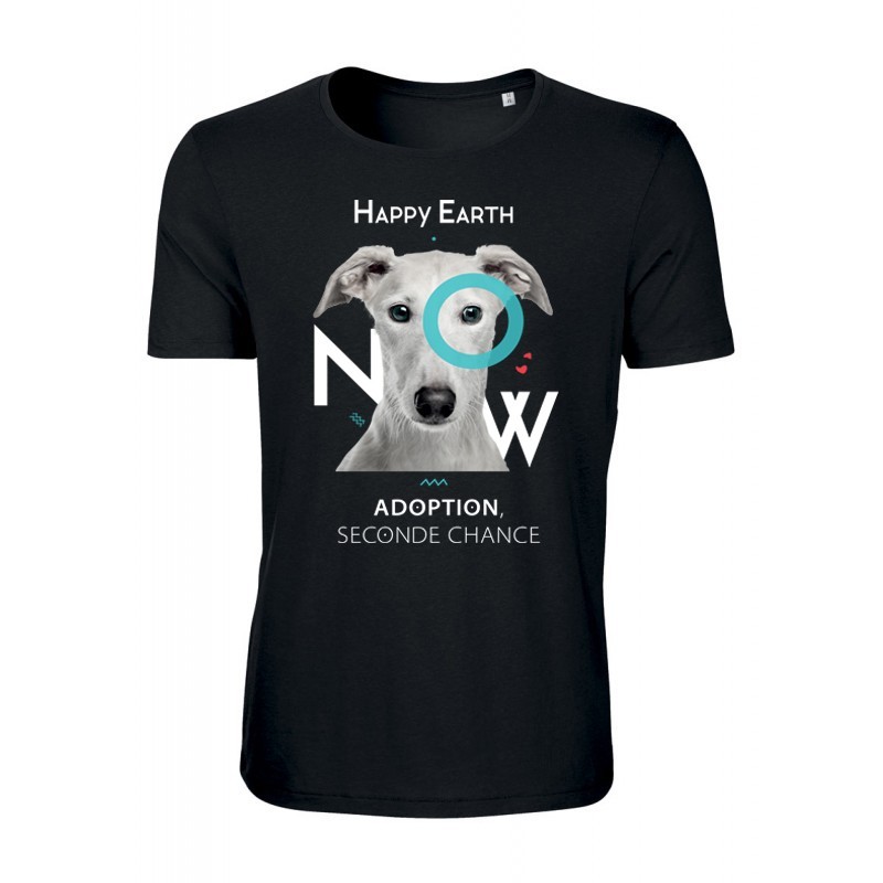 T-SHIRT - CHIEN "Adoption, seconde chance" (homme) - Happy Earth Now T-SHIRT - CHIEN "Adoption, seconde chance" (homme) - Happy Earth Now