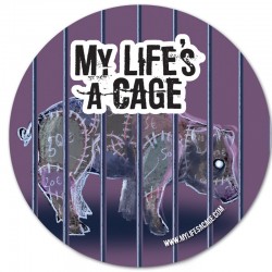 Autocollant My Life's a Cage - "Cochon"